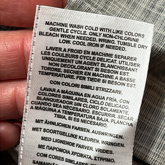 Guess gray Button down Black faux leather shoulders Men's Shirt sz medium 90s M - Picture 13 of 14